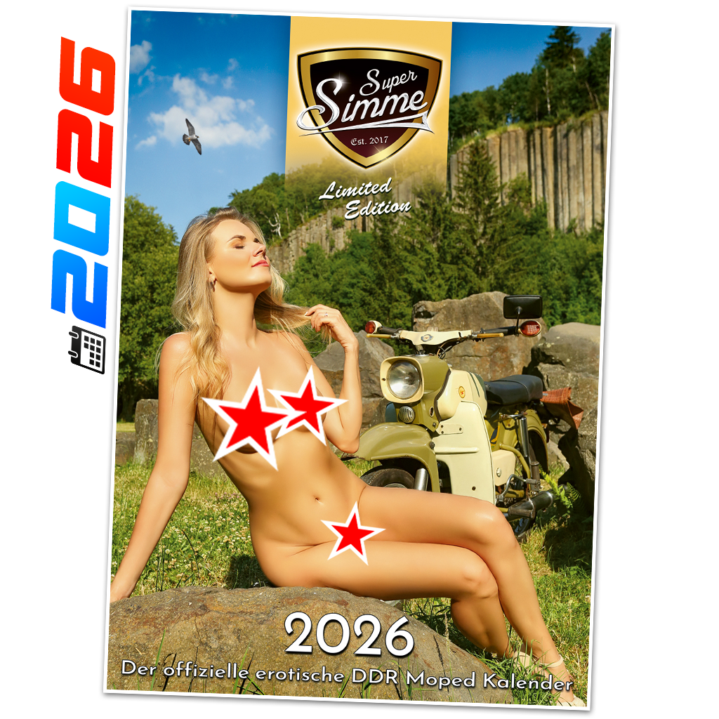 A3 Erotik Simson-Kalender 2026 "Super Simme"