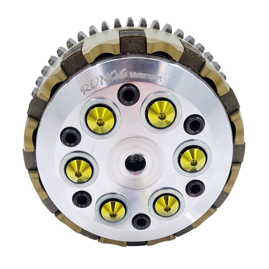 Eloxiertes ("Elox") Titan-Schraubenset für Ronge K7 Simson-Kupplung, 6-teilig - Gold