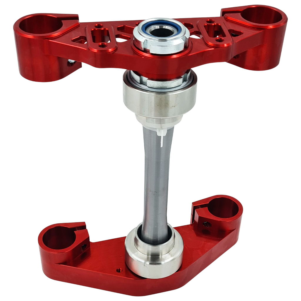 SH CNC Gabelbrücke Gen2, für Simson S51 S70 - Rot, Standard Lenkanschlag SH CNC Gabelbrücke Gen2, für Simson S51 S70 - Rot, Standard Lenkanschlag